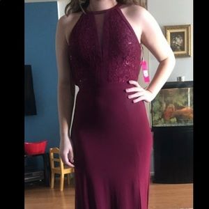 Burgundy Prom Dress Worn Once